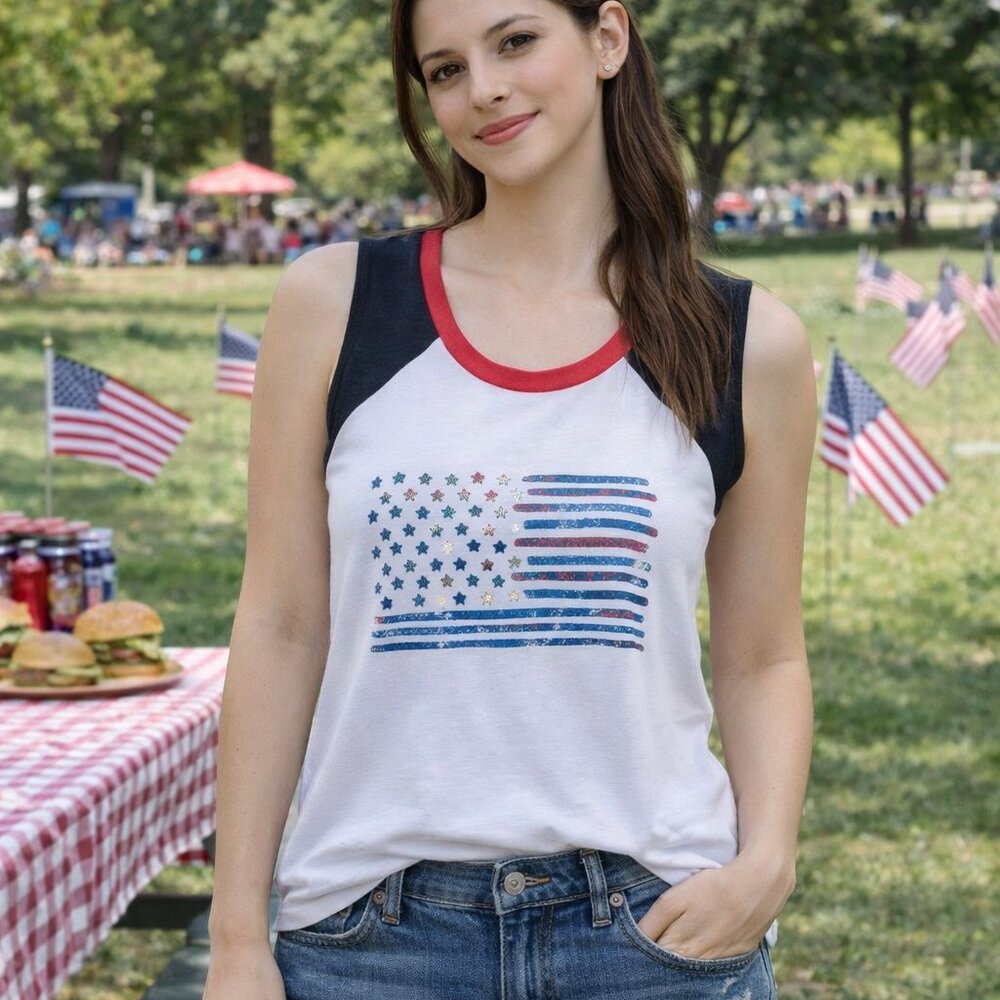Hype Raglan Patriotic Tee